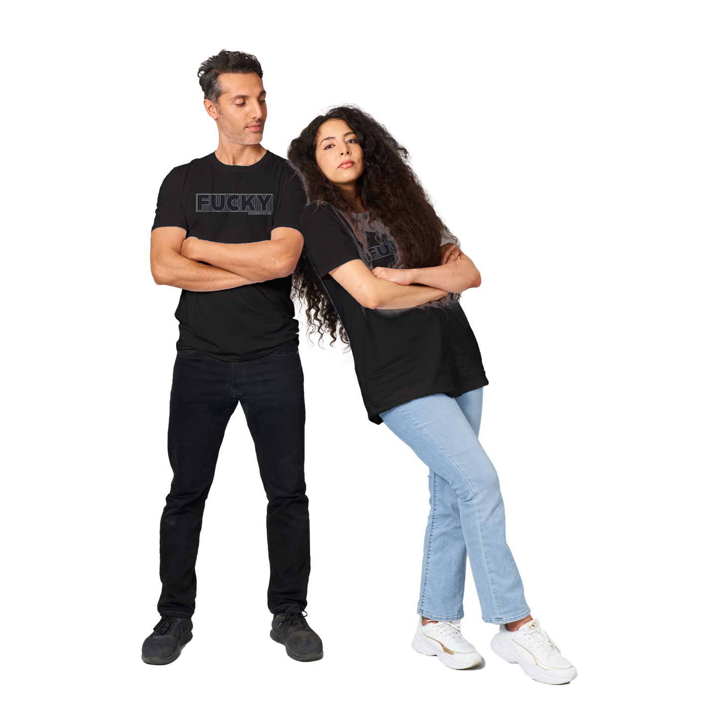 FUCKY ON FUCKY (darrenfrost.com) - Classic Unisex Crewneck T-shirt