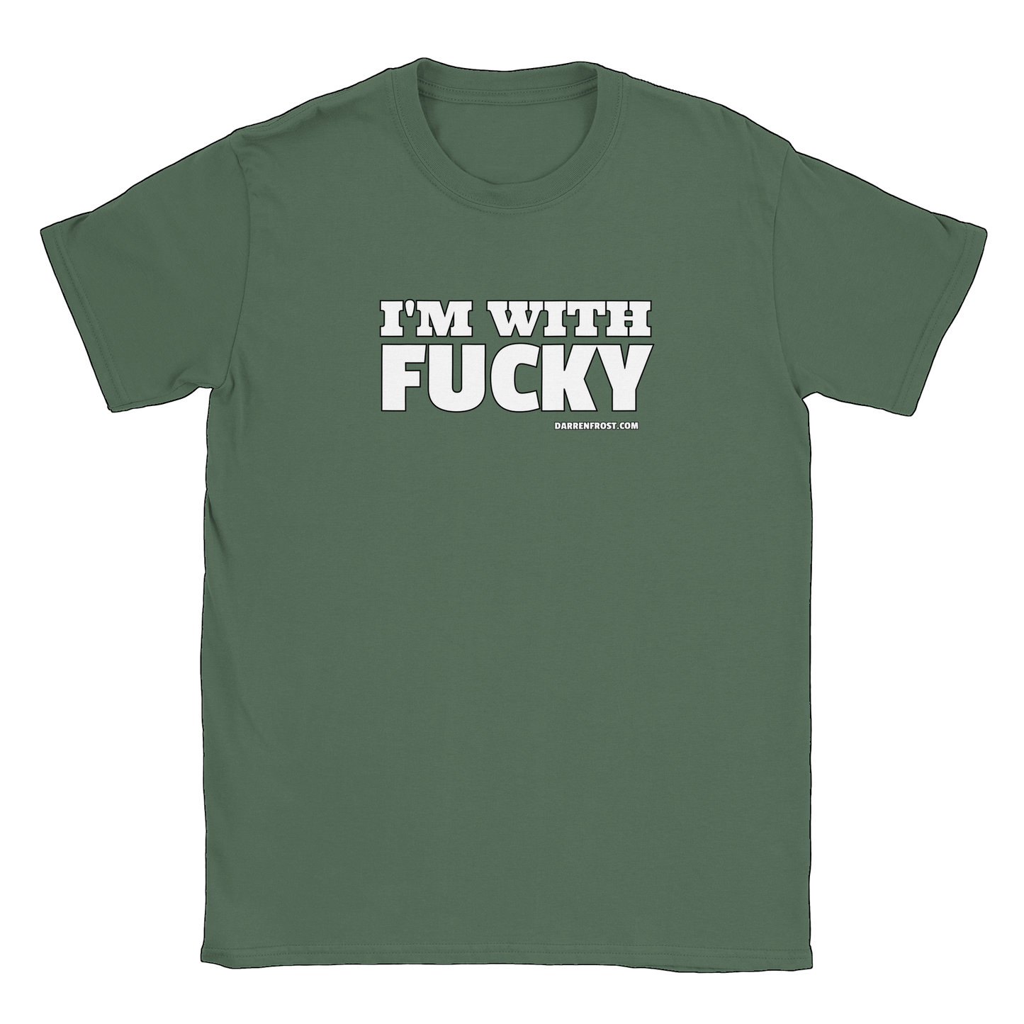 I'M WITH FUCKY (darrenfrost.com) - Classic Unisex Crewneck T-shirt