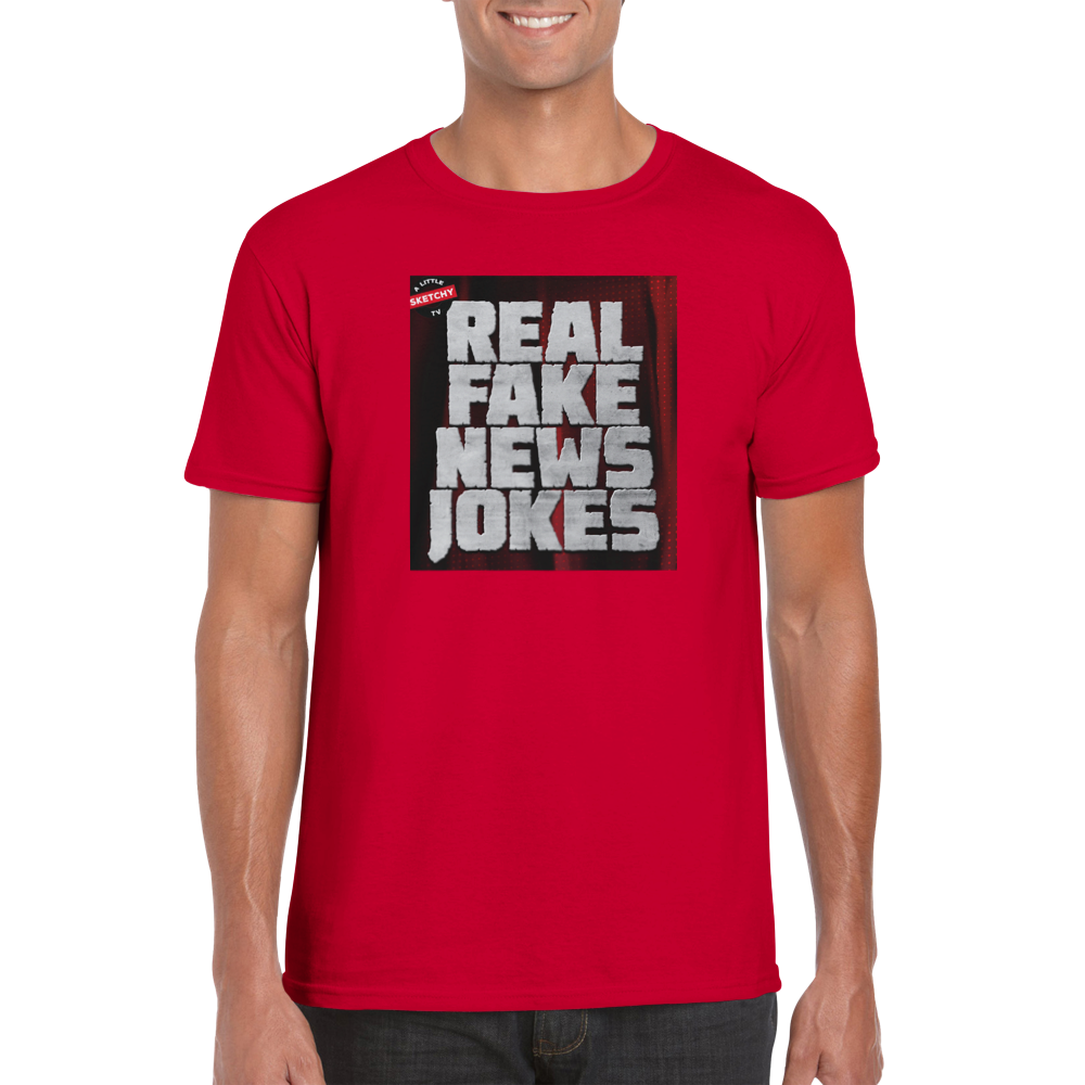 Sketchy TV "Real Fake News Jokes" - Classic Unisex Crewneck T-shirt