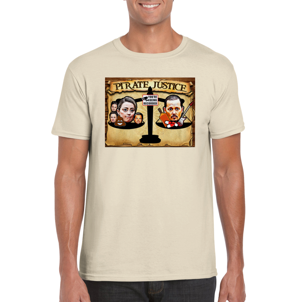 Depp VS Heard - Pirate Justice. Classic Unisex Crewneck T-shirt