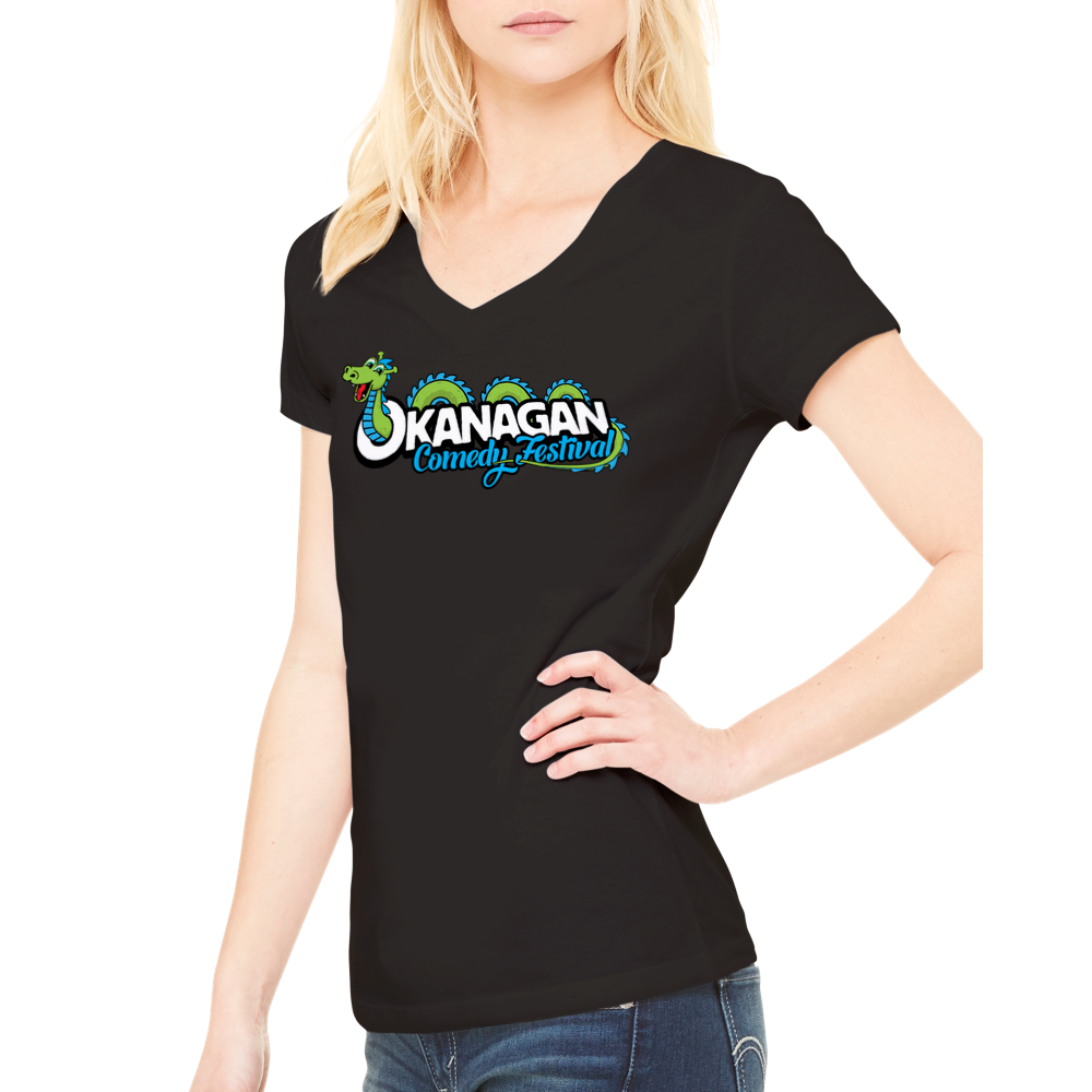 Okanagan Comedy Festival - Premium Womens V-Neck T-shirt