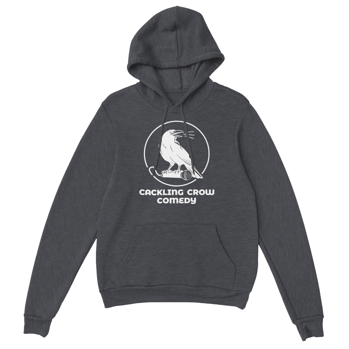 Cackling Crow Comedy - white logo - Classic Unisex Pullover Hoodie
