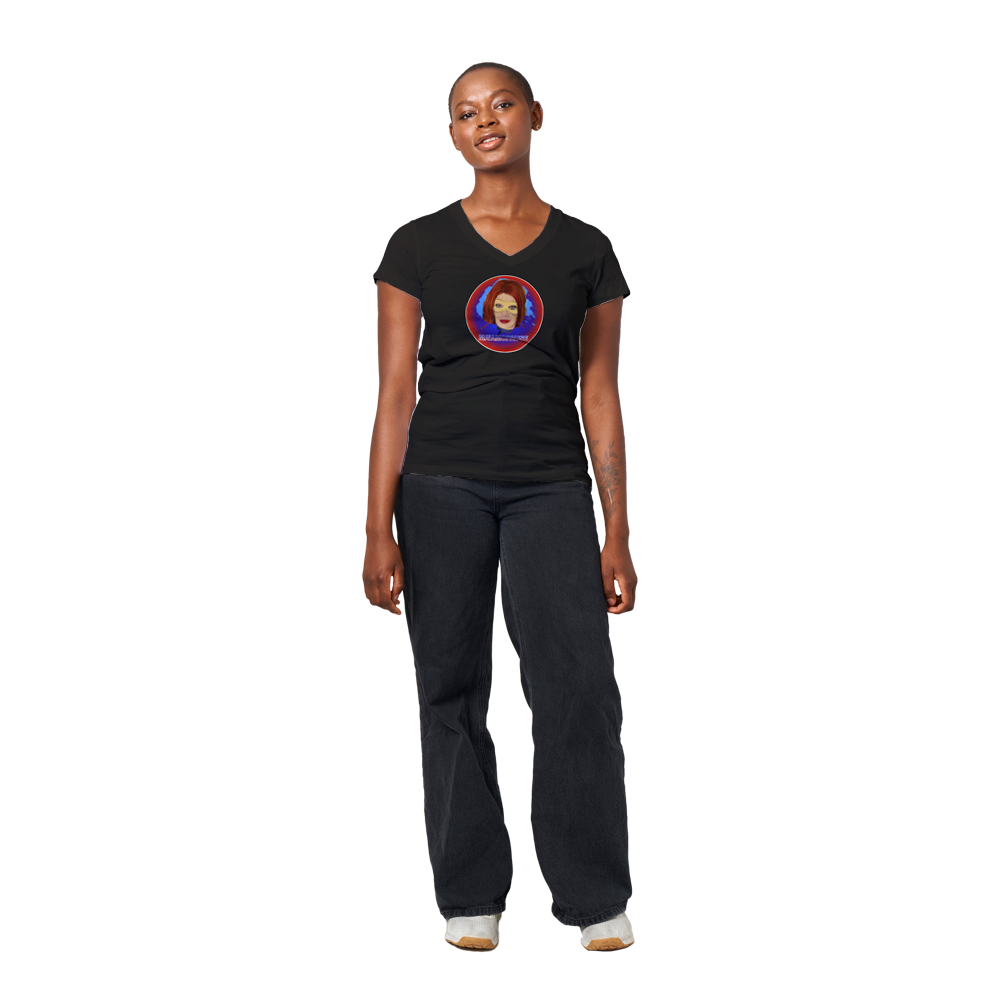 The Ma'amopause V! - Premium Womens V-Neck T-shirt
