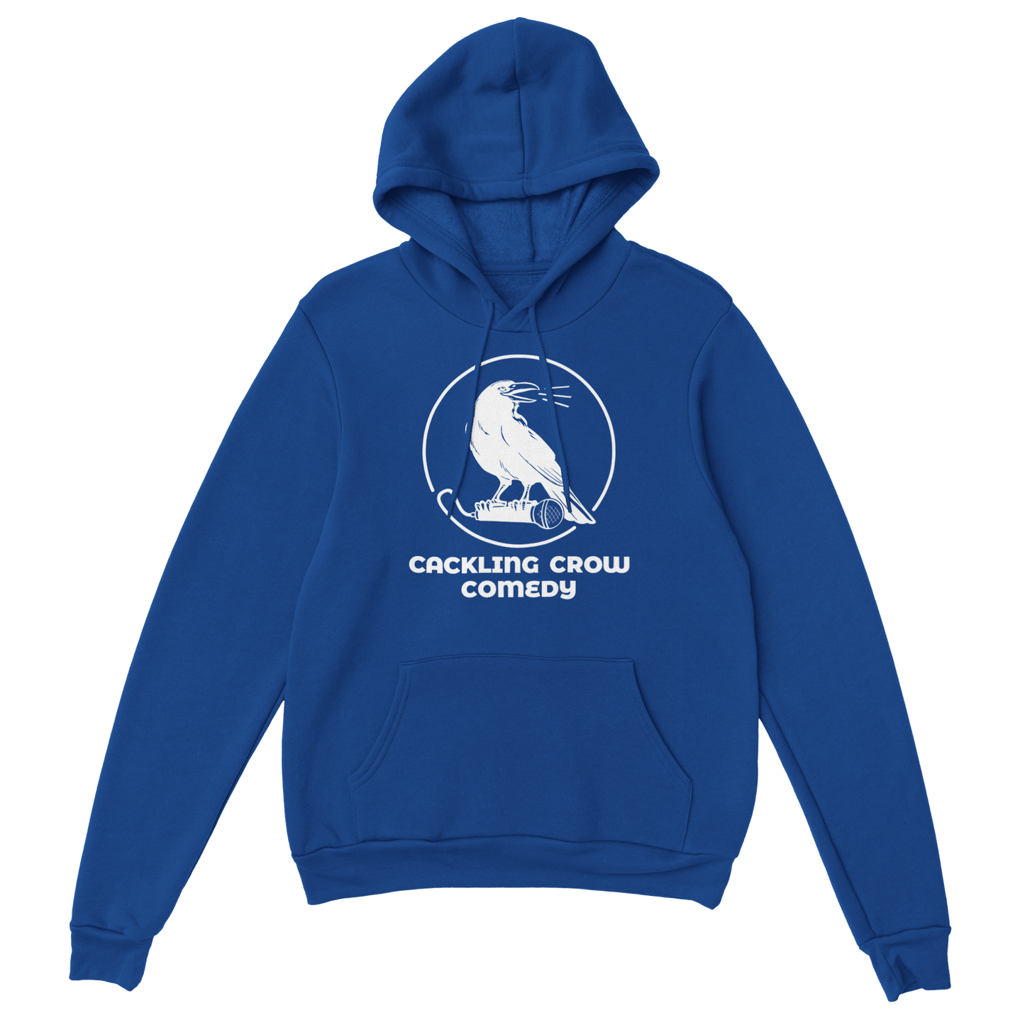 Cackling Crow Comedy - white logo - Classic Unisex Pullover Hoodie