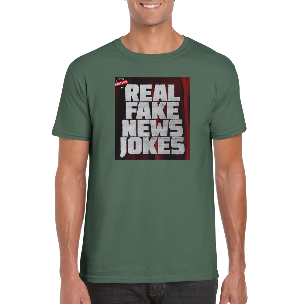 Sketchy TV "Real Fake News Jokes" - Classic Unisex Crewneck T-shirt