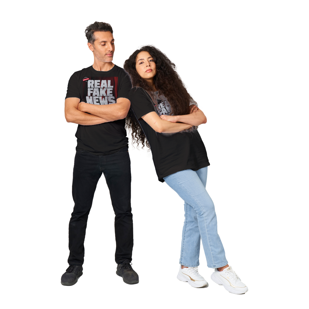 Sketchy TV "Real Fake News Jokes" - Classic Unisex Crewneck T-shirt