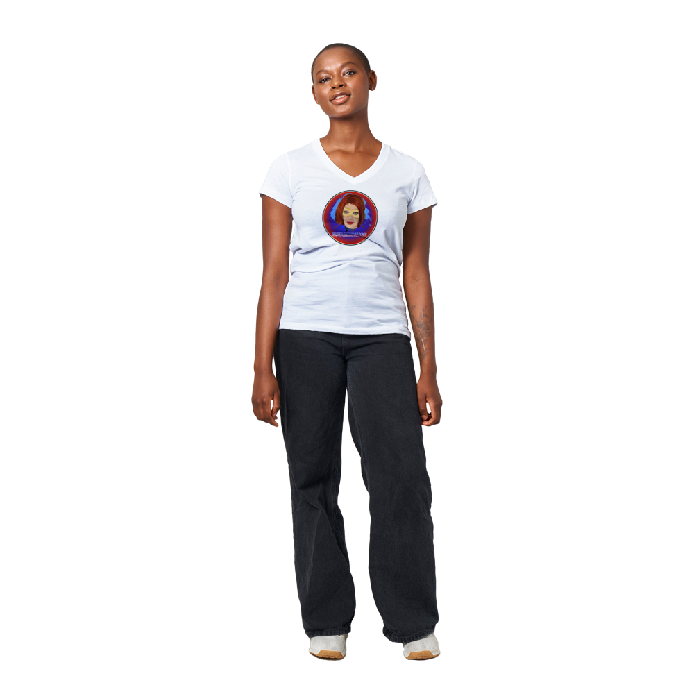 The Ma'amopause V! - Premium Womens V-Neck T-shirt