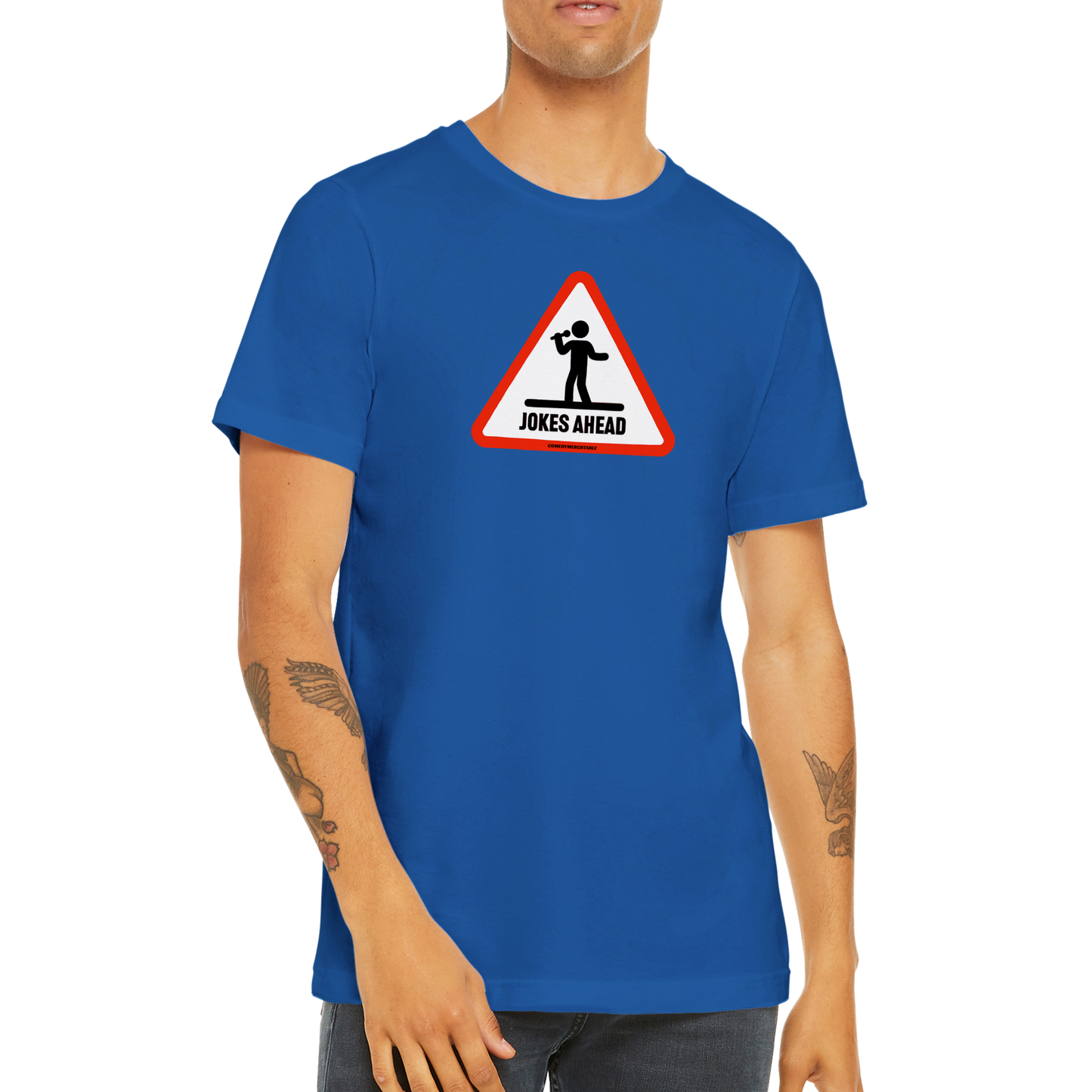 JOKES AHEAD - Premium Unisex Crewneck T-shirt