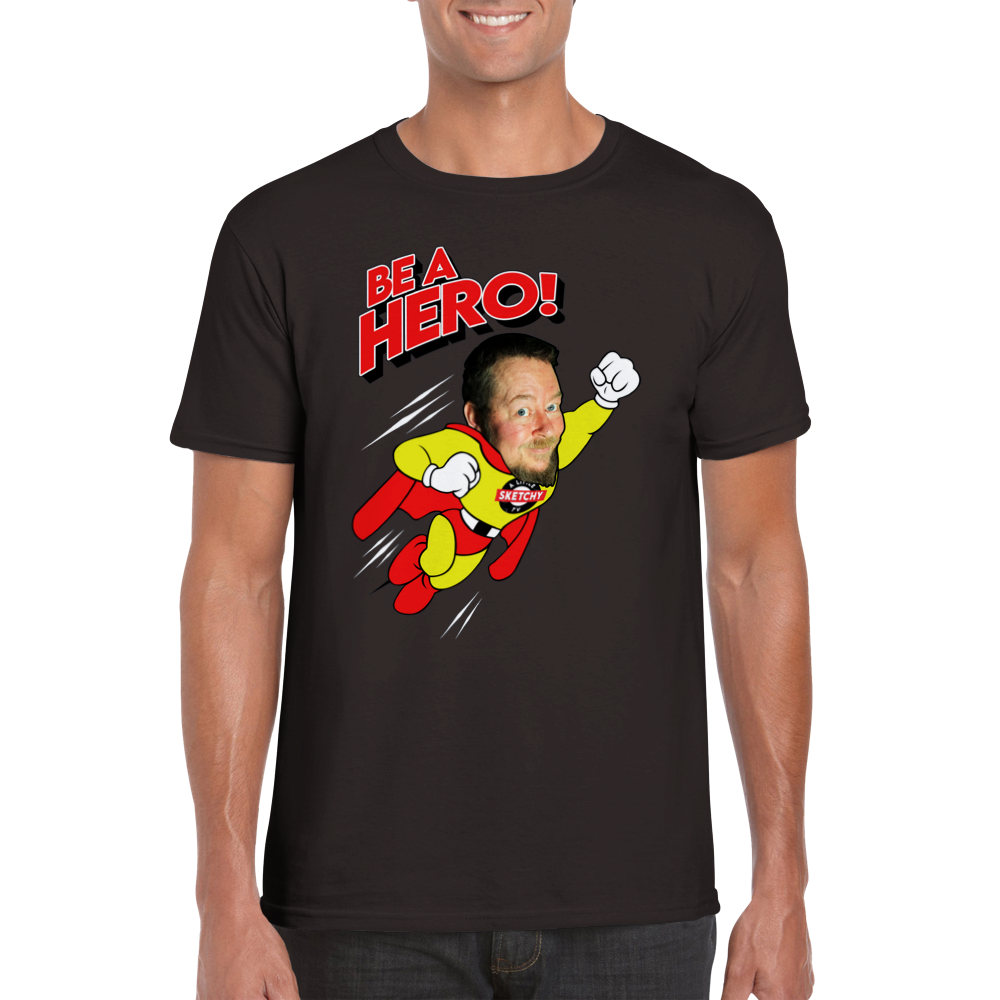 Sketchy Hero Chuck - Classic Unisex Crewneck T-shirt