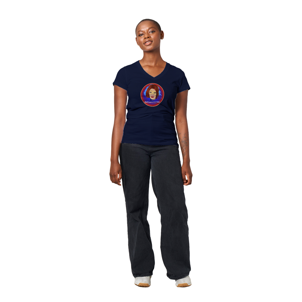 The Ma'amopause V! - Premium Womens V-Neck T-shirt