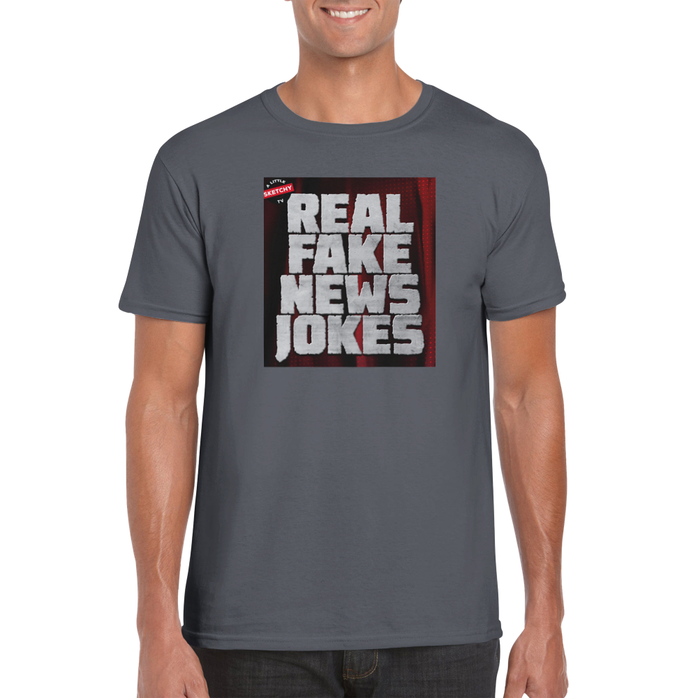 Sketchy TV "Real Fake News Jokes" - Classic Unisex Crewneck T-shirt