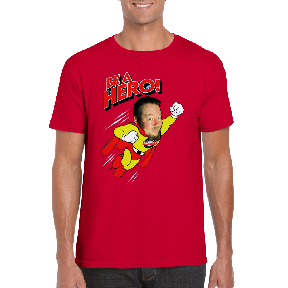 Sketchy Hero Chuck - Classic Unisex Crewneck T-shirt