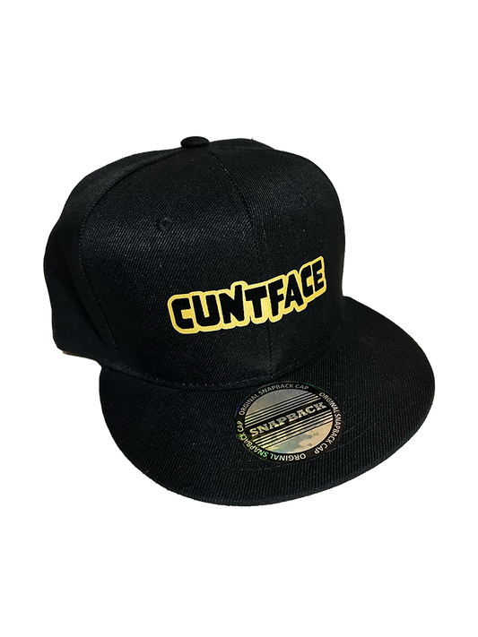 Cuntface - Gold and Black Custom flatbrim