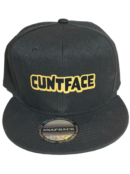 Cuntface - Gold and Black Custom flatbrim