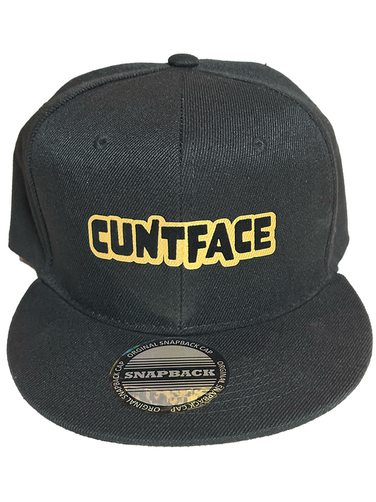 Cuntface - Gold and Black Custom flatbrim