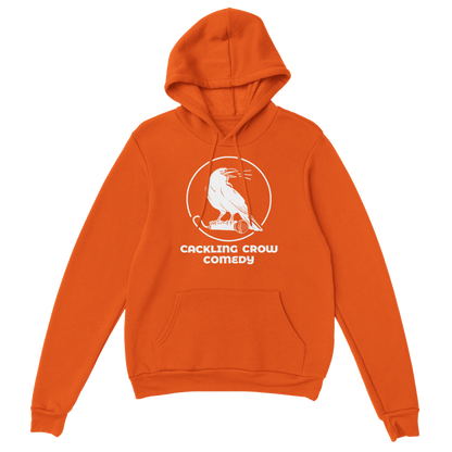 Cackling Crow Comedy - white logo - Classic Unisex Pullover Hoodie