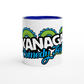 Okanagan Comedy Festival - White 11oz Ceramic Mug with Color Inside