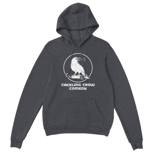 Cackling Crow Comedy - white logo - Classic Unisex Pullover Hoodie