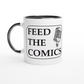 Feed the Comics - White 11oz Ceramic Mug with Color Inside