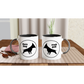 The Right-Handed Horn Dog - White 11oz Ceramic Mug with Color Inside