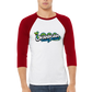Okanaga Comedy Festival - Unisex 3/4 sleeve Raglan T-shirt