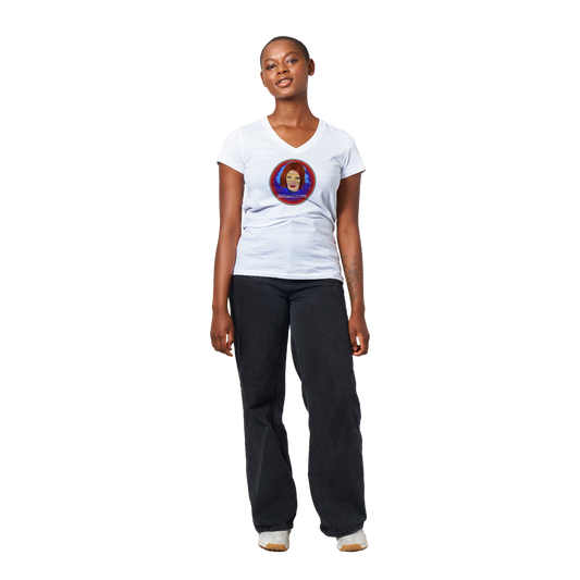 The Ma'amopause V! - Premium Womens V-Neck T-shirt