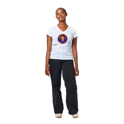 The Ma'amopause V! - Premium Womens V-Neck T-shirt